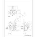 Currey & Company Agave 1-Light White Wall Sconce 7