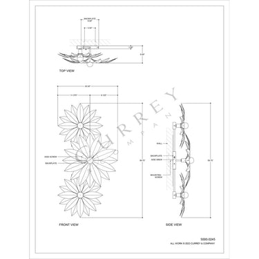 Currey & Company Alithea 3-Light Wall Sconce 4