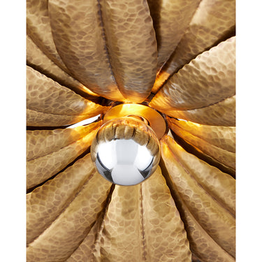 Currey & Company Alithea 45.25" 5-Light Brass Semi-Flush Mount 1