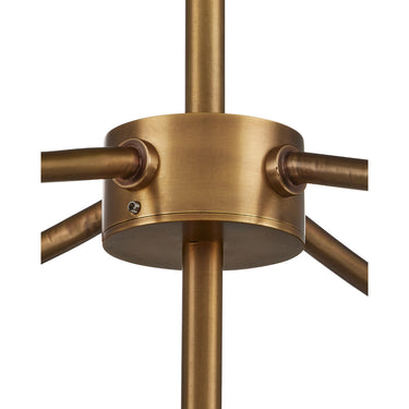 Currey & Company Alithea 45.25" 5-Light Brass Semi-Flush Mount 2