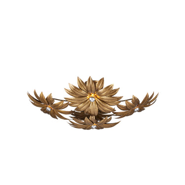 Currey & Company Alithea 45.25" 5-Light Brass Semi-Flush Mount 3