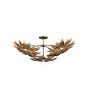 Currey & Company Alithea 45.25" 5-Light Brass Semi-Flush Mount 4