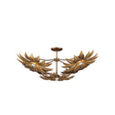 Currey & Company Alithea 45.25" 5-Light Brass Semi-Flush Mount 