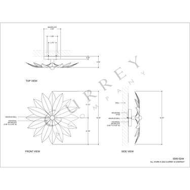 Currey & Company Alithea Single 1-Light Wall Sconce 4