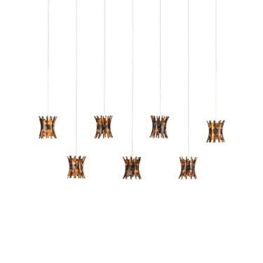 Currey & Company Alsop 7-Light Linear Multi-Drop Pendant 