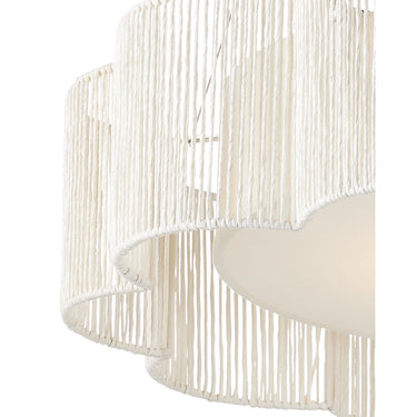 Currey & Company Ancroft 32" White LED 1-Light Chandelier 1