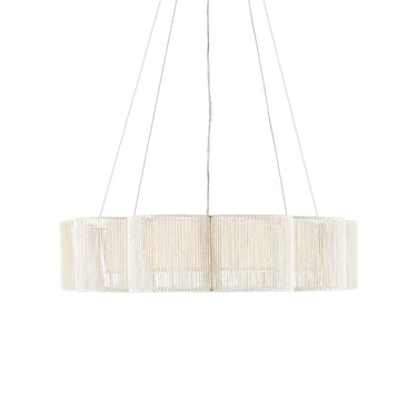 Currey & Company Ancroft 32" White LED 1-Light Chandelier 2