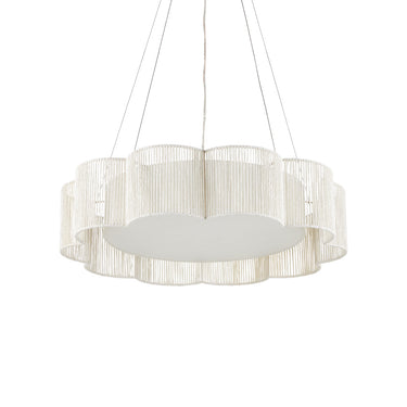 Currey & Company Ancroft 32" White LED 1-Light Chandelier 3