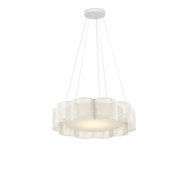 Currey & Company Ancroft 32" White LED 1-Light Chandelier 4