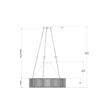 Currey & Company Ancroft 32" White LED 1-Light Chandelier 5