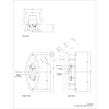 Currey & Company Andalusia 1-Light LED Wall Sconce 5