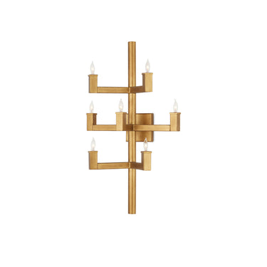 Currey & Company Andre Brass 7-Light Wall Sconce 2