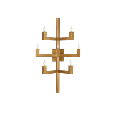 Currey & Company Andre Brass 7-Light Wall Sconce 
