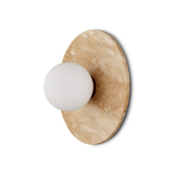 Currey & Company Apricity 1-Light Travertine Wall Sconce 3