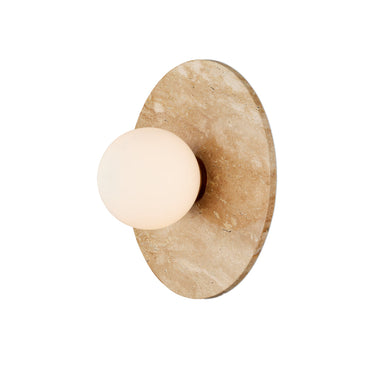 Currey & Company Apricity 1-Light Travertine Wall Sconce 