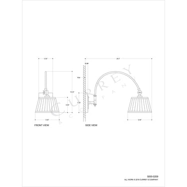 Currey & Company Ashby Bronze Swing-Arm 1-Light Wall Sconce 5