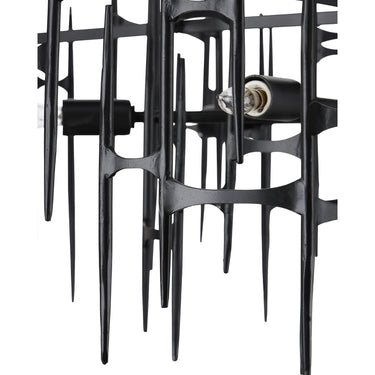 Currey & Company Attingham 31.25" Black 6-Light Chandelier 2