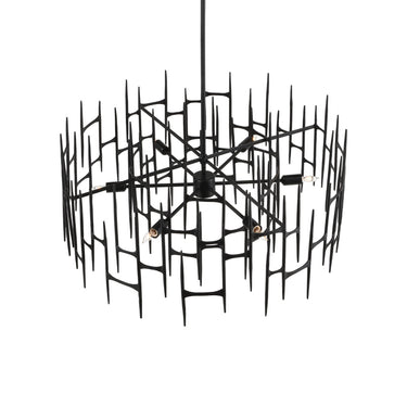 Currey & Company Attingham 31.25" Black 6-Light Chandelier 3