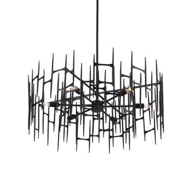 Currey & Company Attingham 31.25" Black 6-Light Chandelier 4