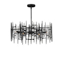 Currey & Company Attingham 31.25" Black 6-Light Chandelier 6