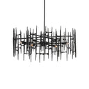 Currey & Company Attingham 31.25" Black 6-Light Chandelier 