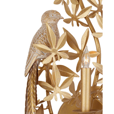 Currey & Company Aviary Gold 1-Light Wall Sconce 2