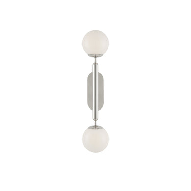 Currey & Company Barbican 2-Light Nickel Wall Sconce 2