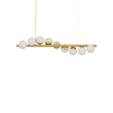 Currey & Company Barcarolle 48" Brass 9-Light Linear Chandelier 2