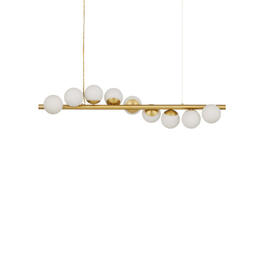 Currey & Company Barcarolle 48" Brass 9-Light Linear Chandelier 2