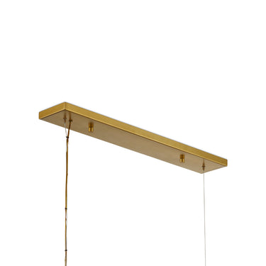 Currey & Company Barcarolle 48" Brass 9-Light Linear Chandelier 4