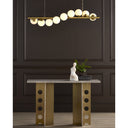 Currey & Company Barcarolle 48" Brass 9-Light Linear Chandelier 5