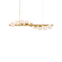 Currey & Company Barcarolle 48" Brass 9-Light Linear Chandelier 