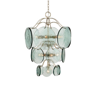 Currey & Company Bardi 20.5" Contemporary Silver 4-Light Pendant 2