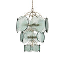 Currey & Company Bardi 20.5" Contemporary Silver 4-Light Pendant 3