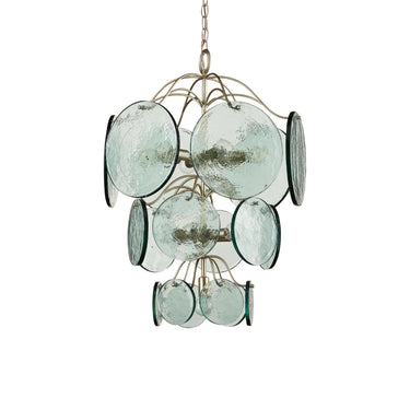 Currey & Company Bardi 20.5" Contemporary Silver 4-Light Pendant 3