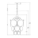 Currey & Company Bardi 20.5" Contemporary Silver 4-Light Pendant 5