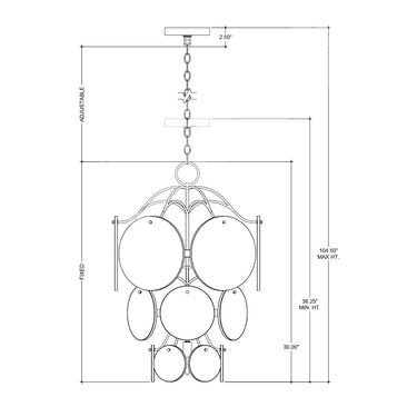 Currey & Company Bardi 20.5" Contemporary Silver 4-Light Pendant 5