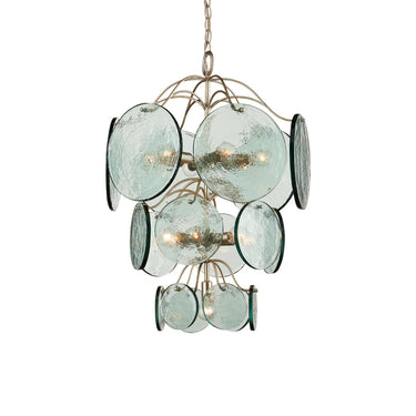 Currey & Company Bardi 20.5" Contemporary Silver 4-Light Pendant 