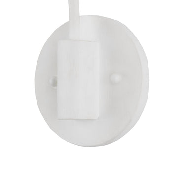 Currey & Company Basket White Swing-Arm 1-Light Wall Sconce 1