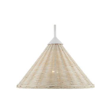 Currey & Company Basket White Swing-Arm 1-Light Wall Sconce 2