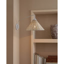 Currey & Company Basket White Swing-Arm 1-Light Wall Sconce 6