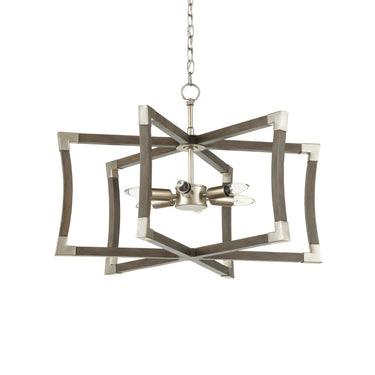 Currey & Company Bastian 27" Gray 6-Light Convertible Semi-Flush Mount 2