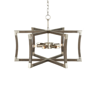 Currey & Company Bastian 27" Gray 6-Light Convertible Semi-Flush Mount 5