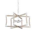 Currey & Company Bastian 27" Sandstone 6-Light Convertible Semi-Flush Mount 3