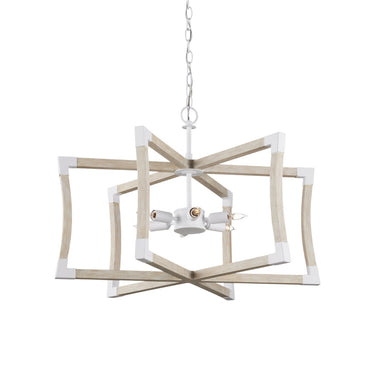 Currey & Company Bastian 27" Sandstone 6-Light Convertible Semi-Flush Mount 3