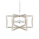 Currey & Company Bastian 27" Sandstone 6-Light Convertible Semi-Flush Mount 4