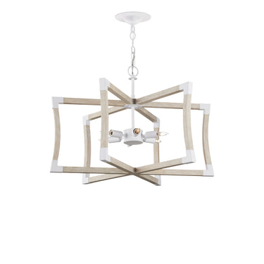Currey & Company Bastian 27" Sandstone 6-Light Convertible Semi-Flush Mount 5