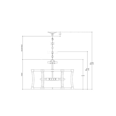 Currey & Company Bastian 27" Sandstone 6-Light Convertible Semi-Flush Mount 6