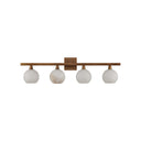 Currey & Company Bombelles 4-Light Nickel Bath Bar 16