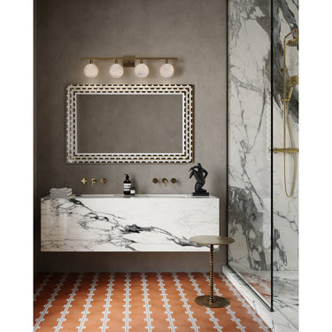 Currey & Company Bombelles 4-Light Nickel Bath Bar 18